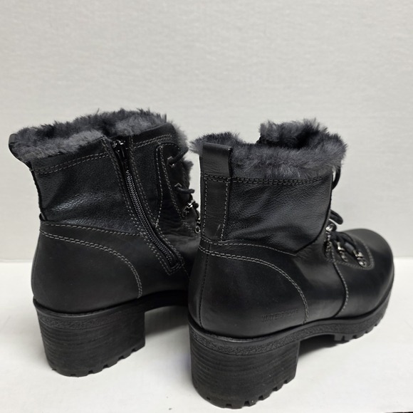 Cougar Dixon Black Leather Waterproof Round Toe Winter Ankle Boot Size 11 - Picture 9 of 16